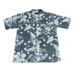 Sahara Club Hawaiin Button Up Shirt Size Large